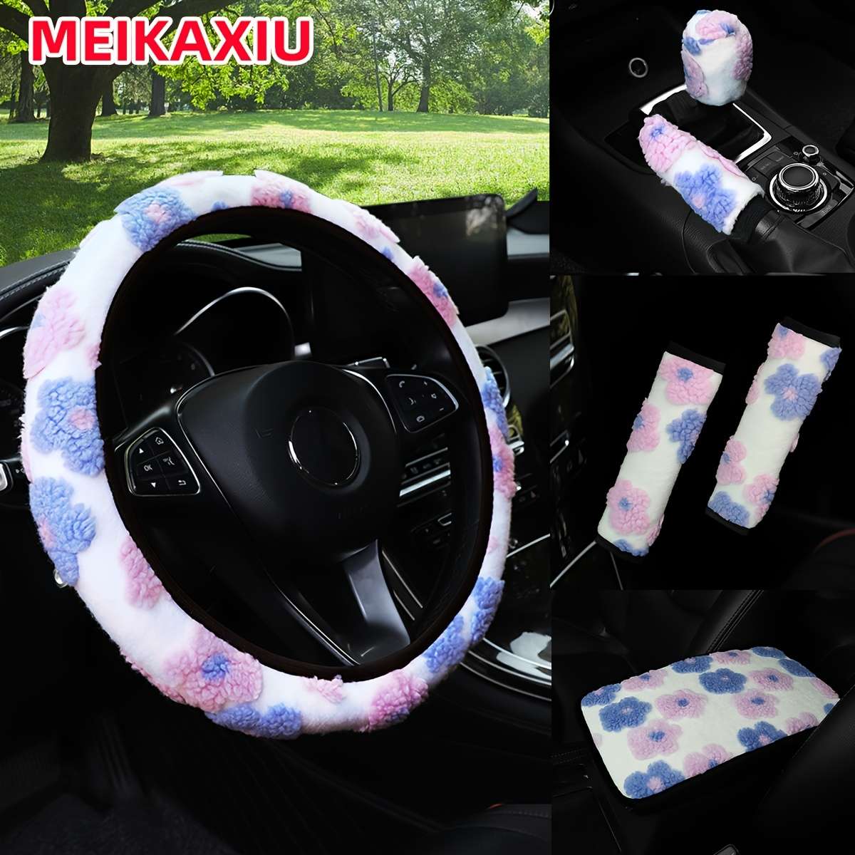 Car Steering Wheel Cover Green