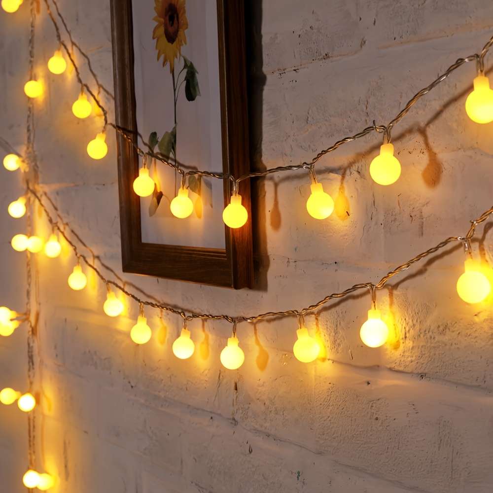10 Led Small Ball String Lights 3M White