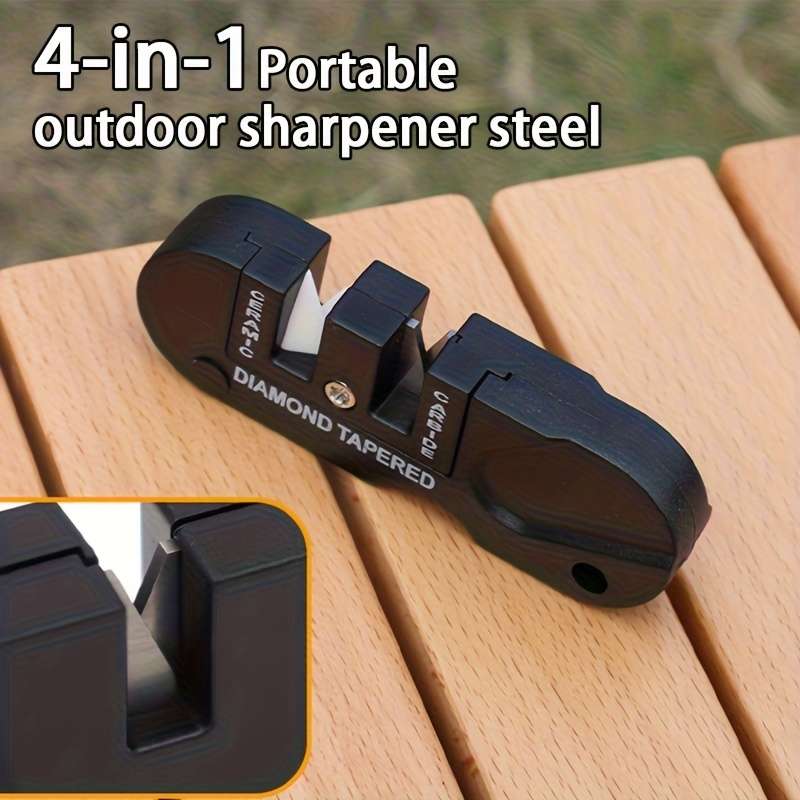 4 In 1 Portable Sharpener Tool Outdoor Multifunctional Tungsten Whetstone Steel