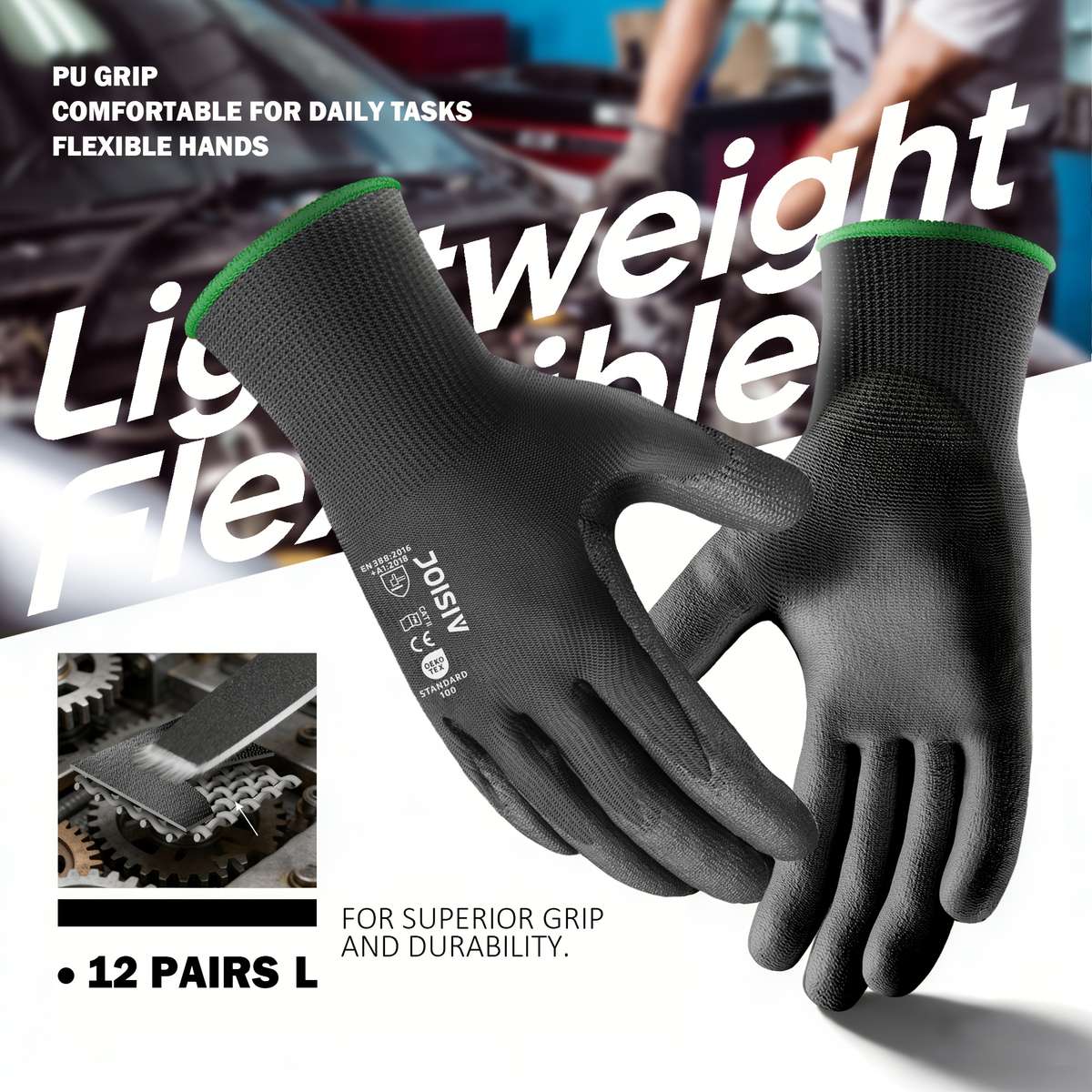 Work Gloves Color Red24 Pieces Sizes