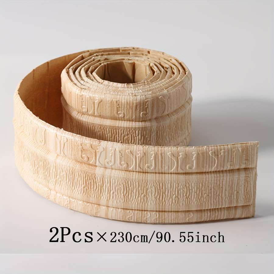 Skirting Board 2Pcs Original Wood Grain2.3M*8Cm