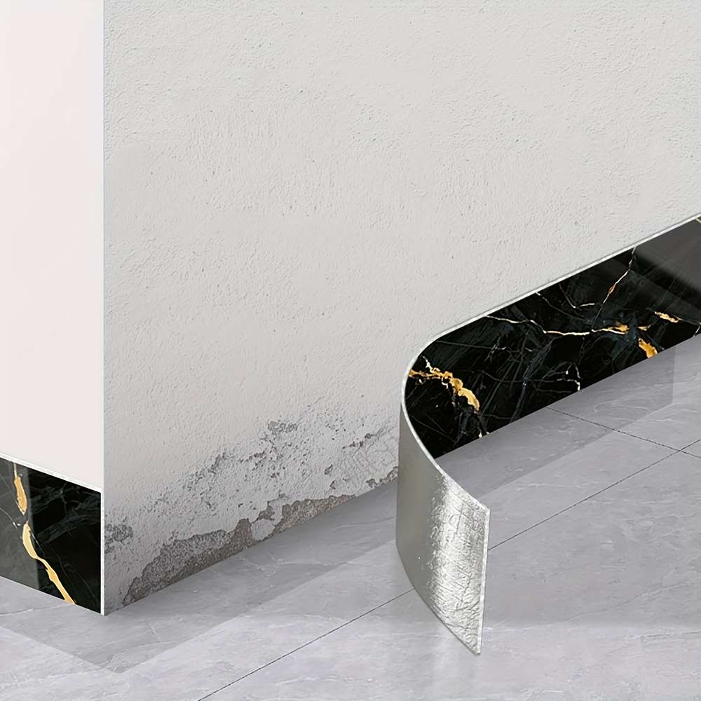 Skirting Board Gray Base Stone Pattern Size 4.72In*23.62In12Cm*60Cm
