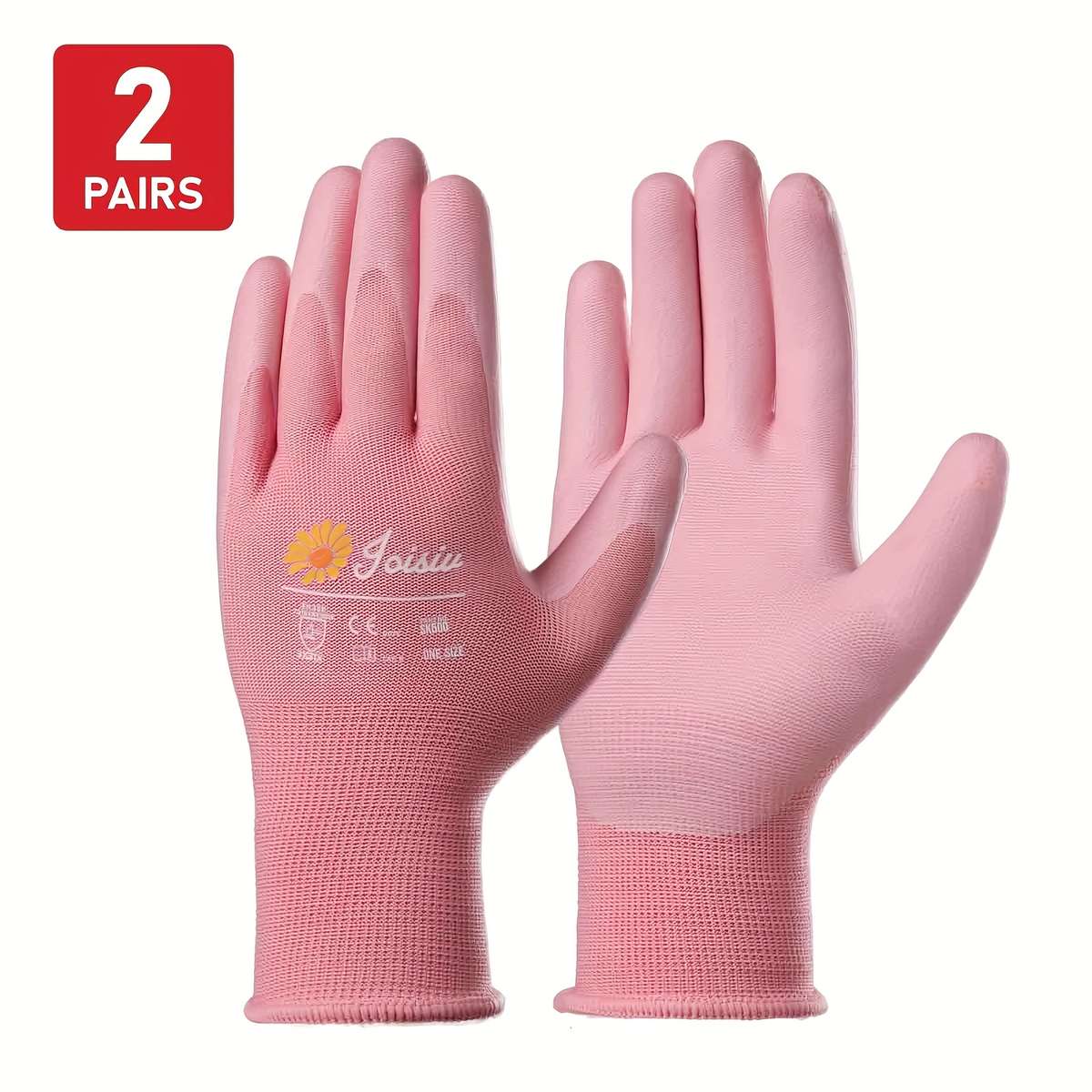 2 Pairs Green Multi Purpose Work Gloves