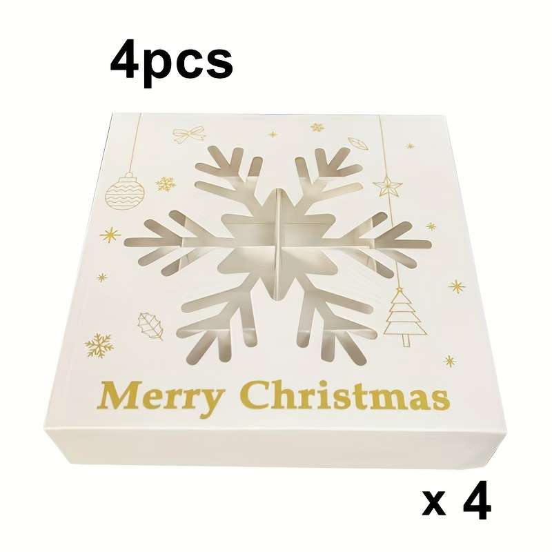 Christmas Gift Boxes Model Snowman 4Pcs Items Christmas Gift Box