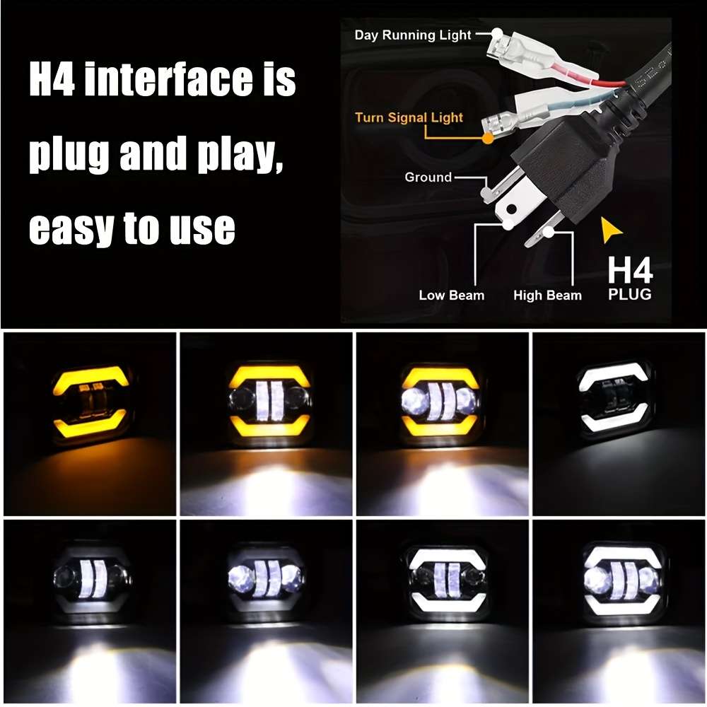 Car Lights Items 2Pcswhite Yellow Angel Eyes