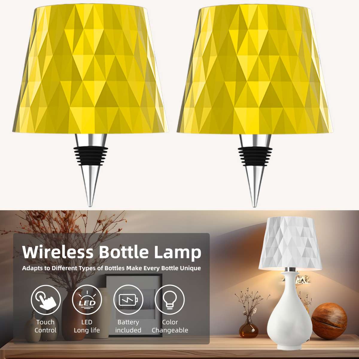 Desk Lamp Color 2Pcs  Matte Black