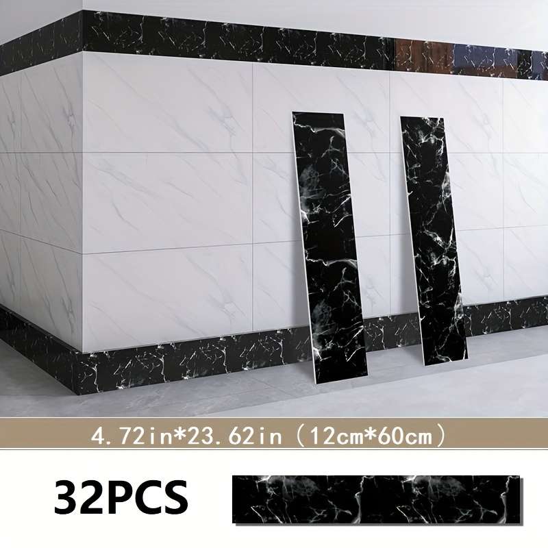 Skirting Board Gray Base Stone Pattern Size 4.72In*23.62In12Cm*60Cm
