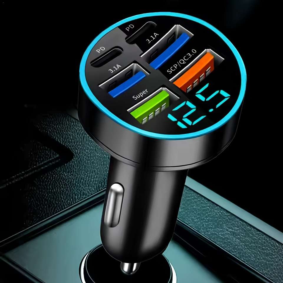 Charger Color 2Pd Add 4Usb Black