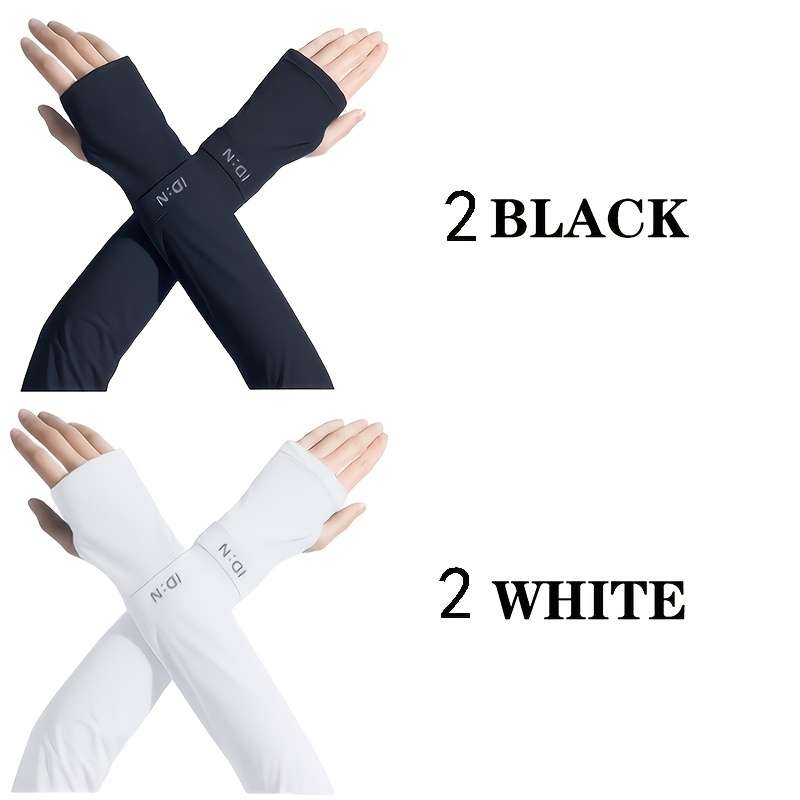 Sunscreen Sleeves Color 4Pcs Gray