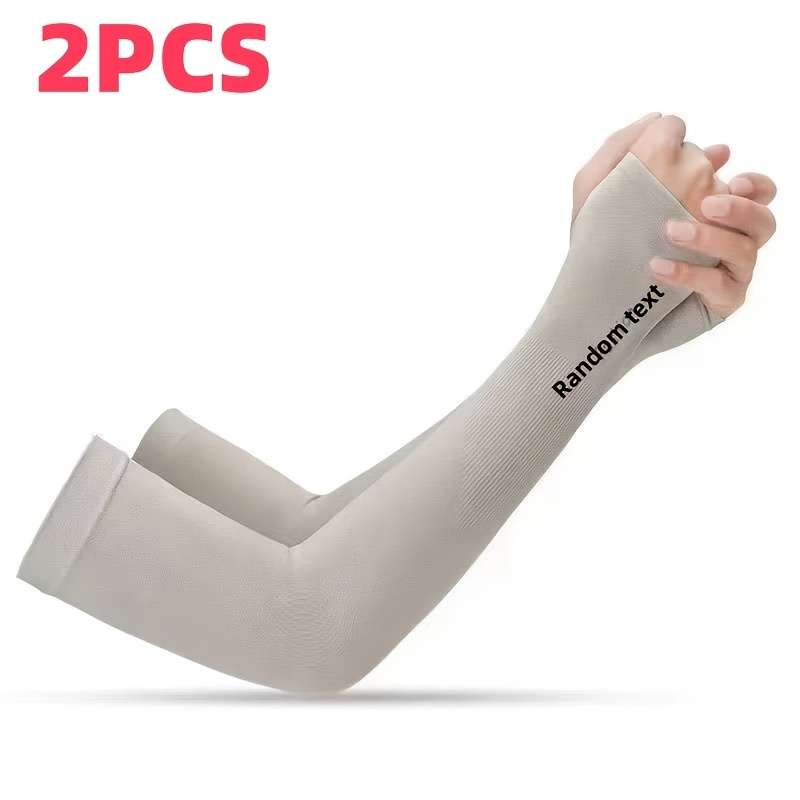 Sunscreen Sleeves Color 2Pcs White