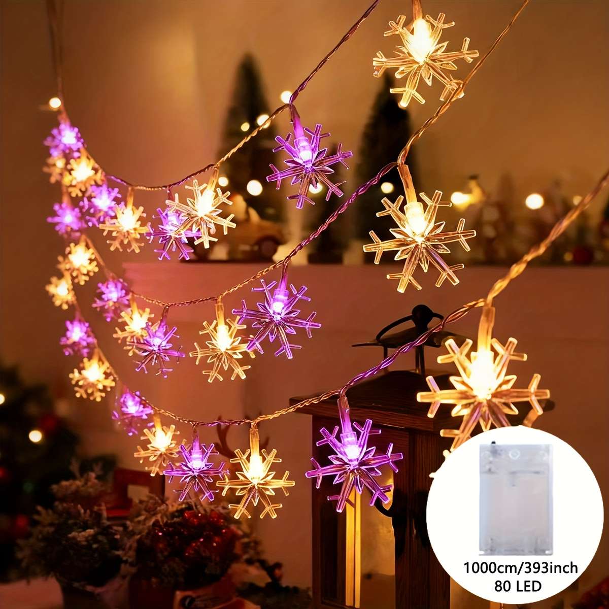 Christmas Lights Pink Warm Light Size 6M 236Inch