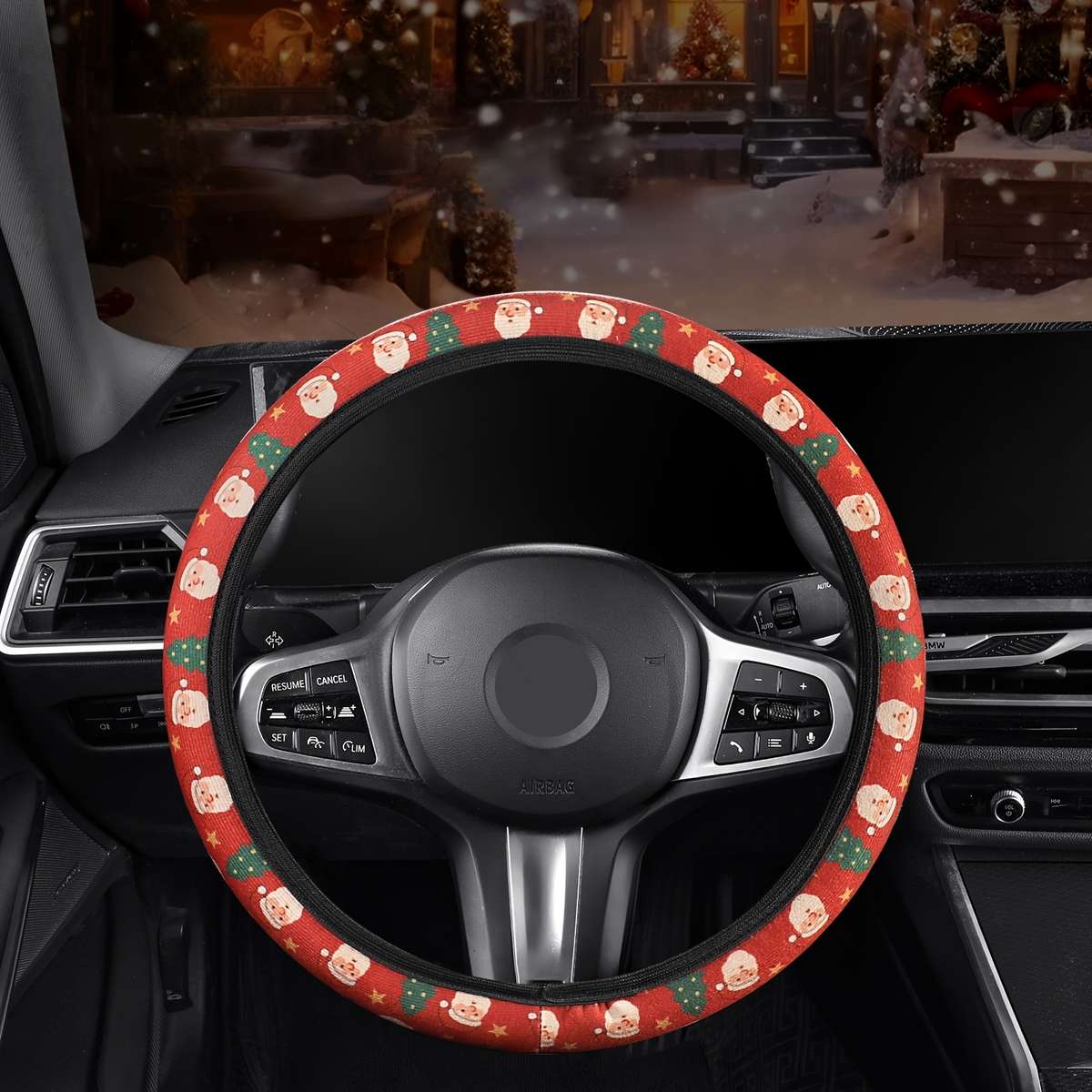 Car Steering Wheel Cover Green