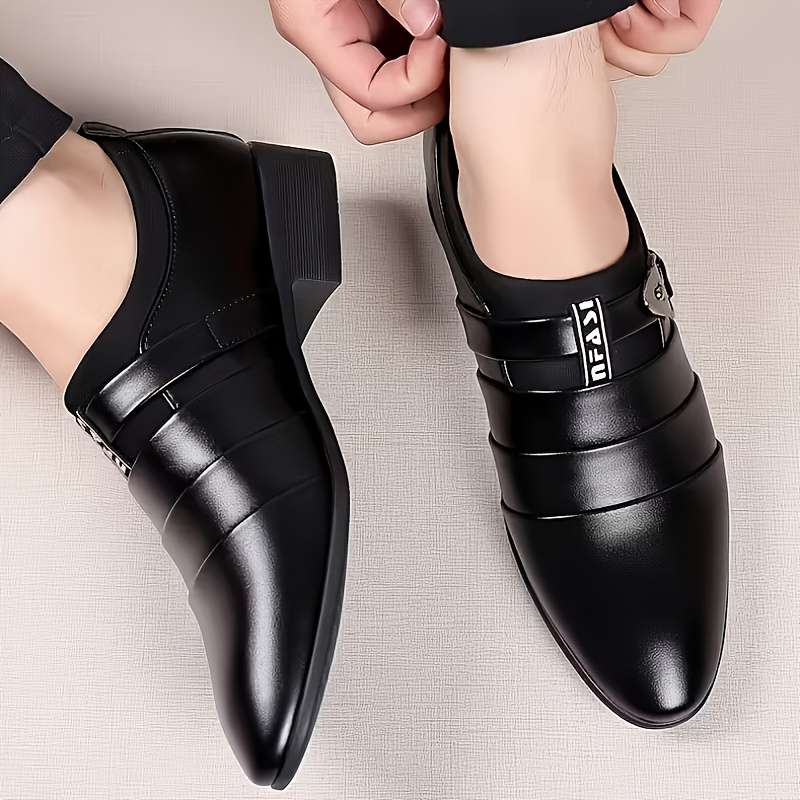 Mens Leather Shoes Color Black Sizeuk 7