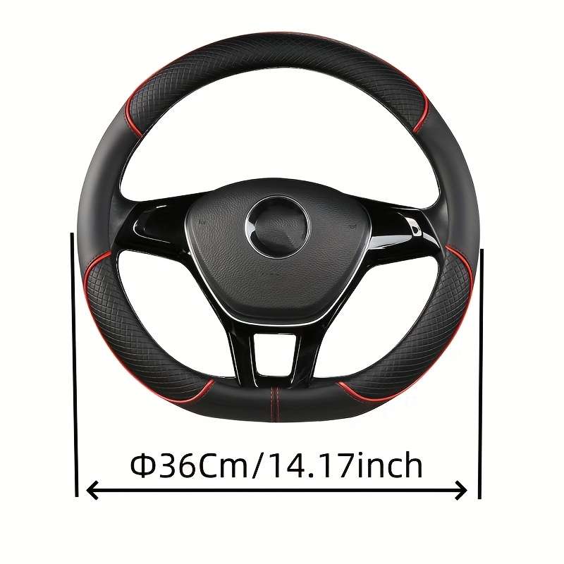 Car Steering Wheel Cover Orange (D Shaped)