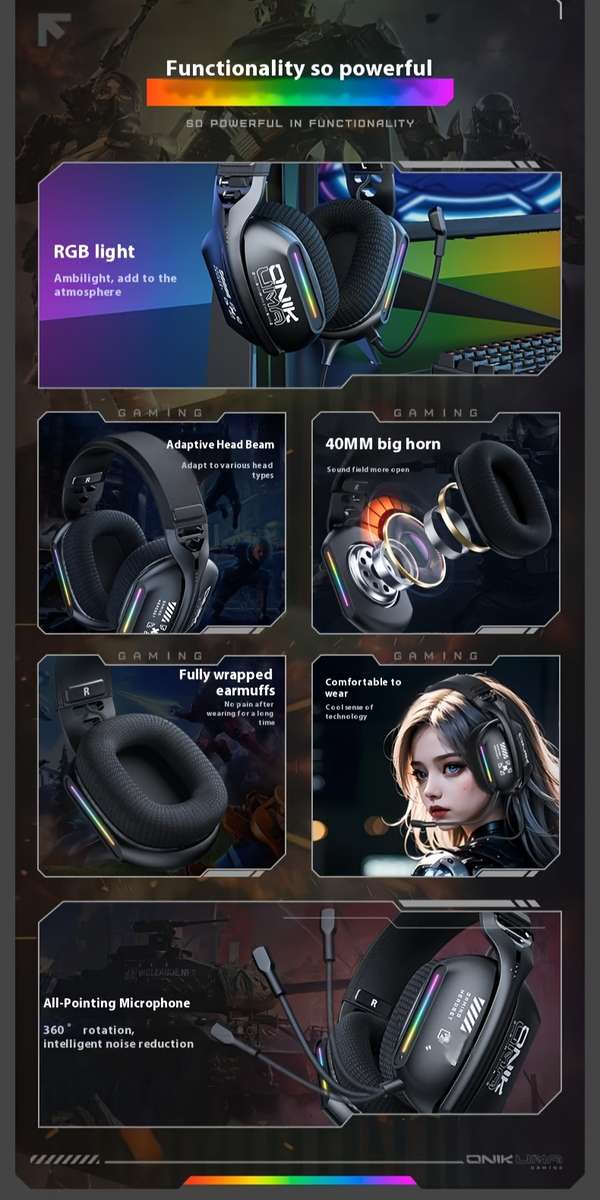 Wired Headphones Items Gaming Headset
