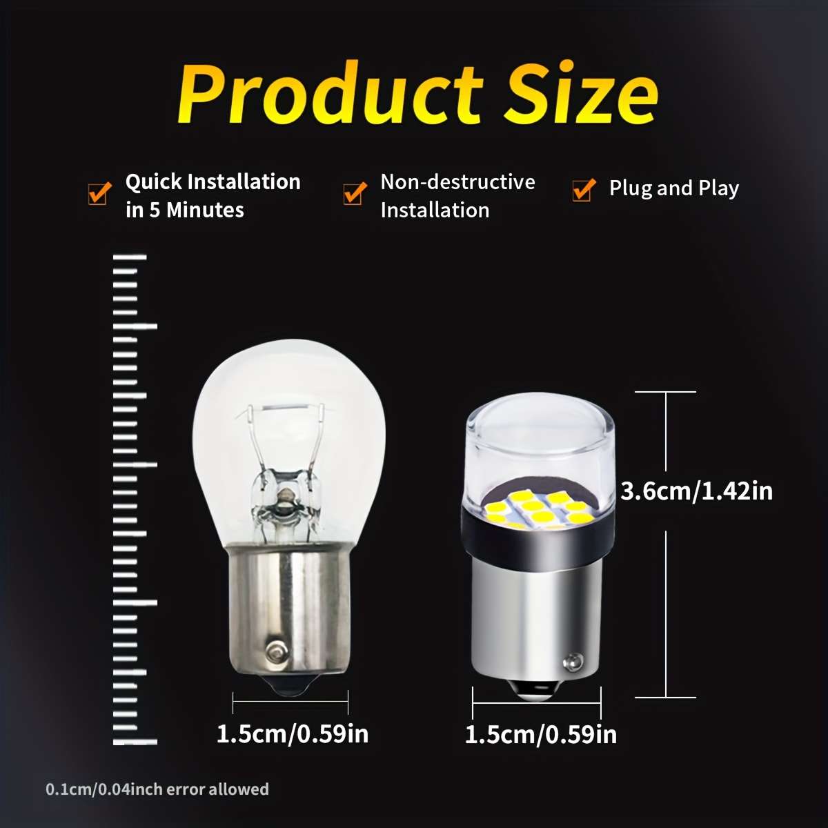 Car Lights Color 1157 Bay15D P21 5W White