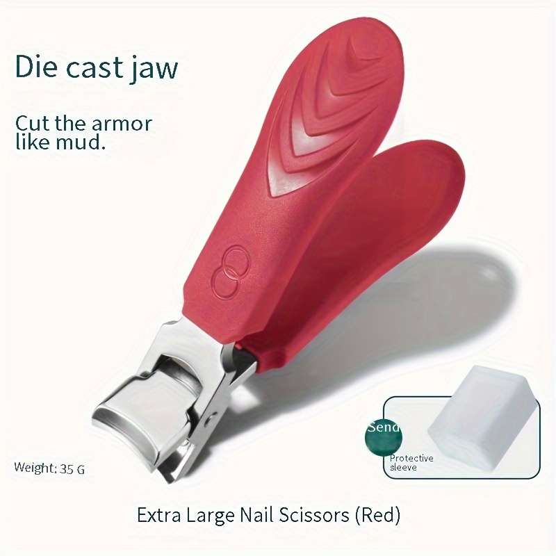 1pc Heavy-Duty Nail Clippers 12mm Opening Splash-Proof Thick Nail Trimmers Durable Die-Cast