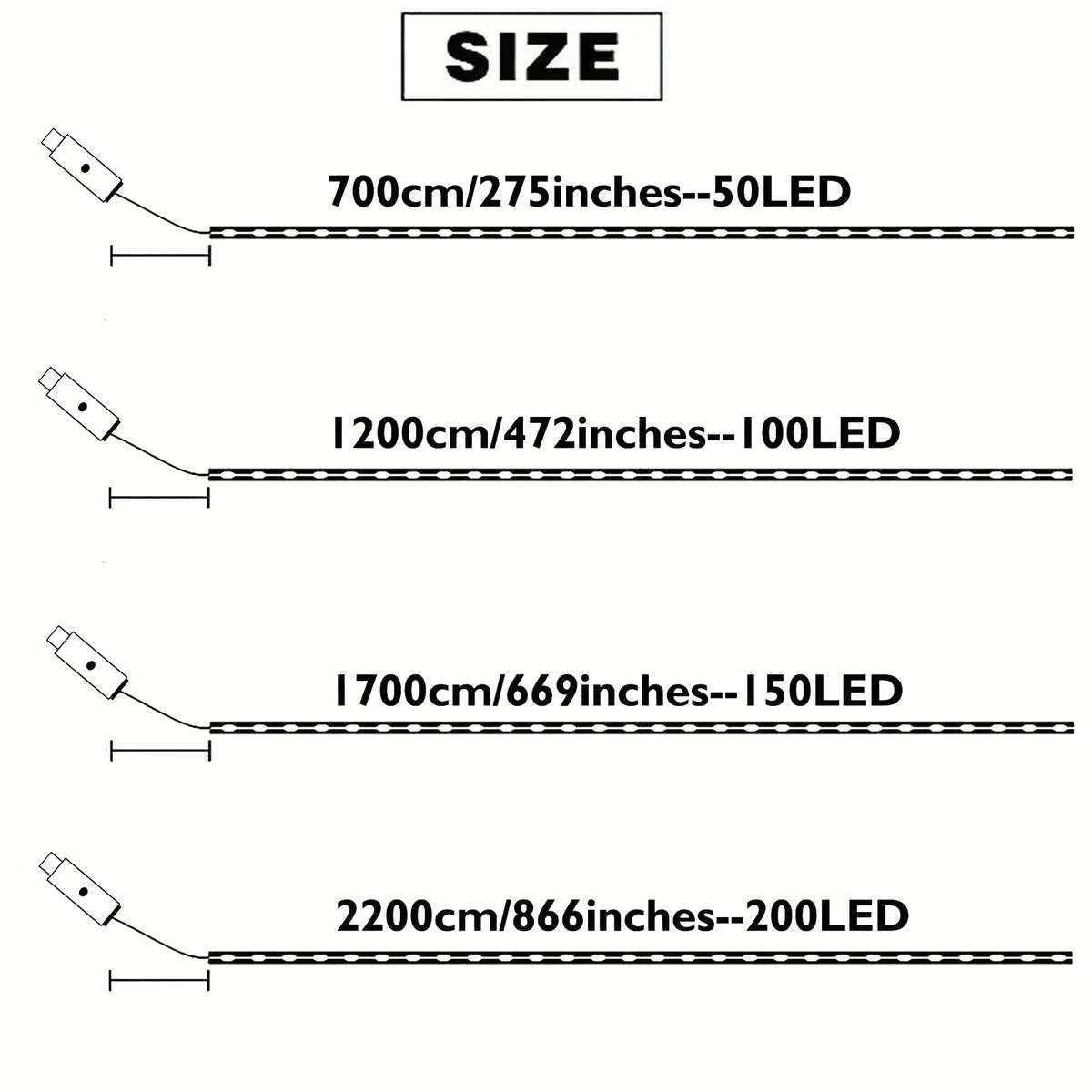 String Lights Color Blue Model7M 55Led