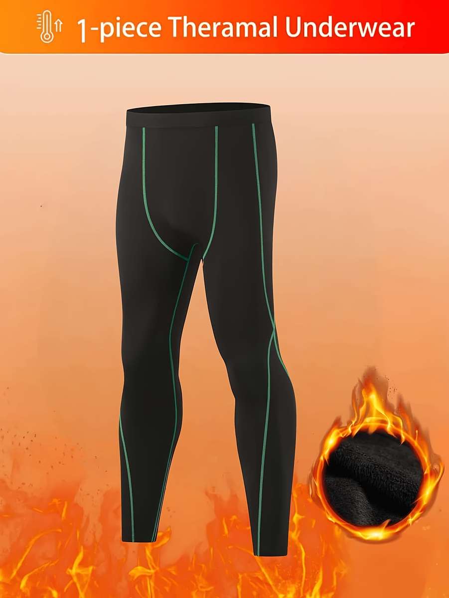 Thermal Underwear Color Black Orange Line Sizes