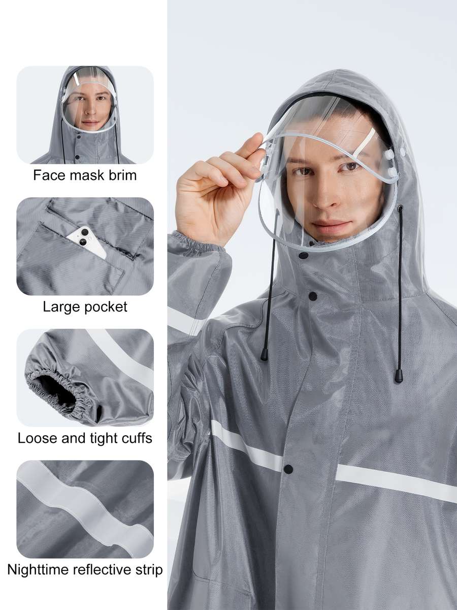 Raincoat Grey Size Uk M