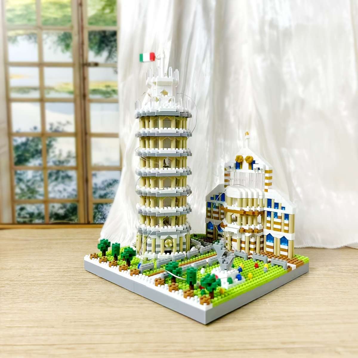 Building Toy Architectural Model Toy Set Items Leaning Tower Of Pisa 1649Pcs