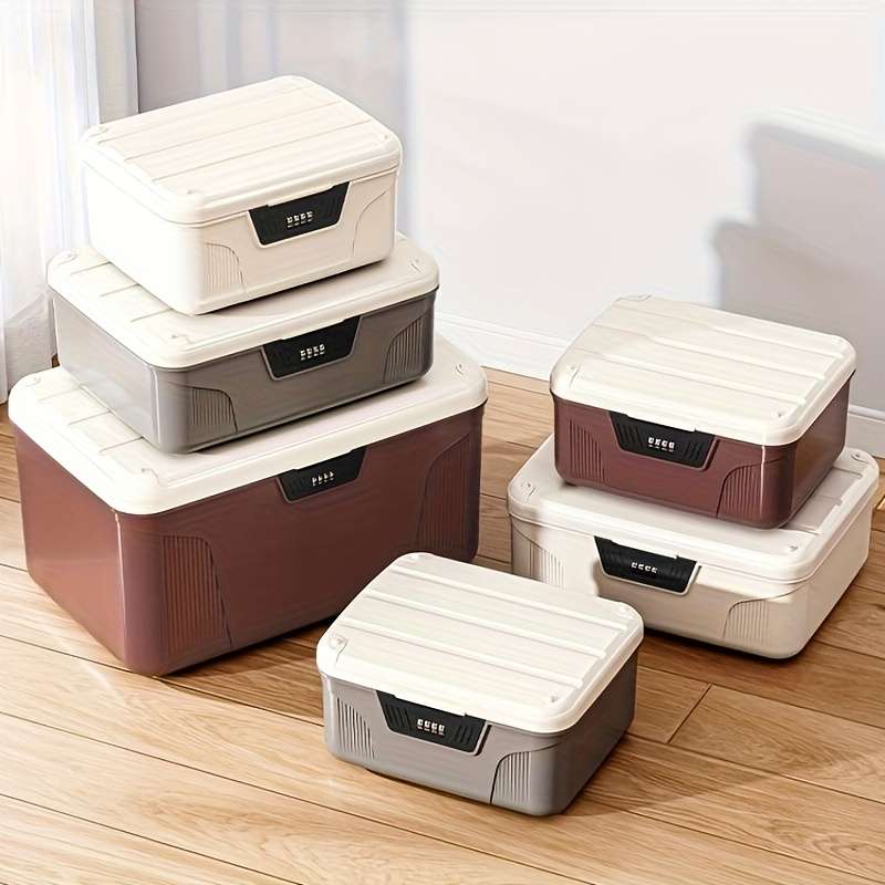 Safety Storage Box Model Width 46.8Cm 18.43In   Gray   With Password Lock
