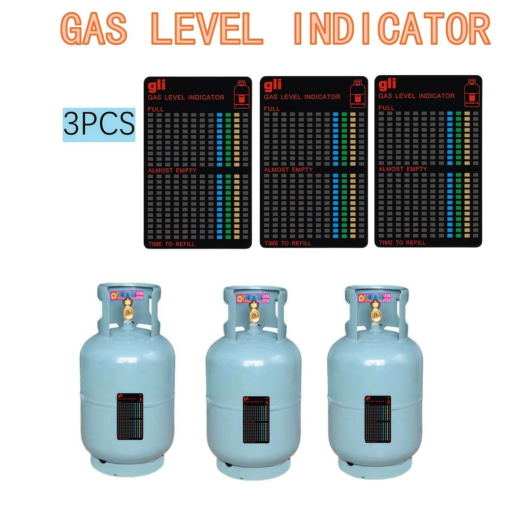 3pcs Premium 2 Battery Free Liquefied Petroleum Gas Detection Card Magnetic