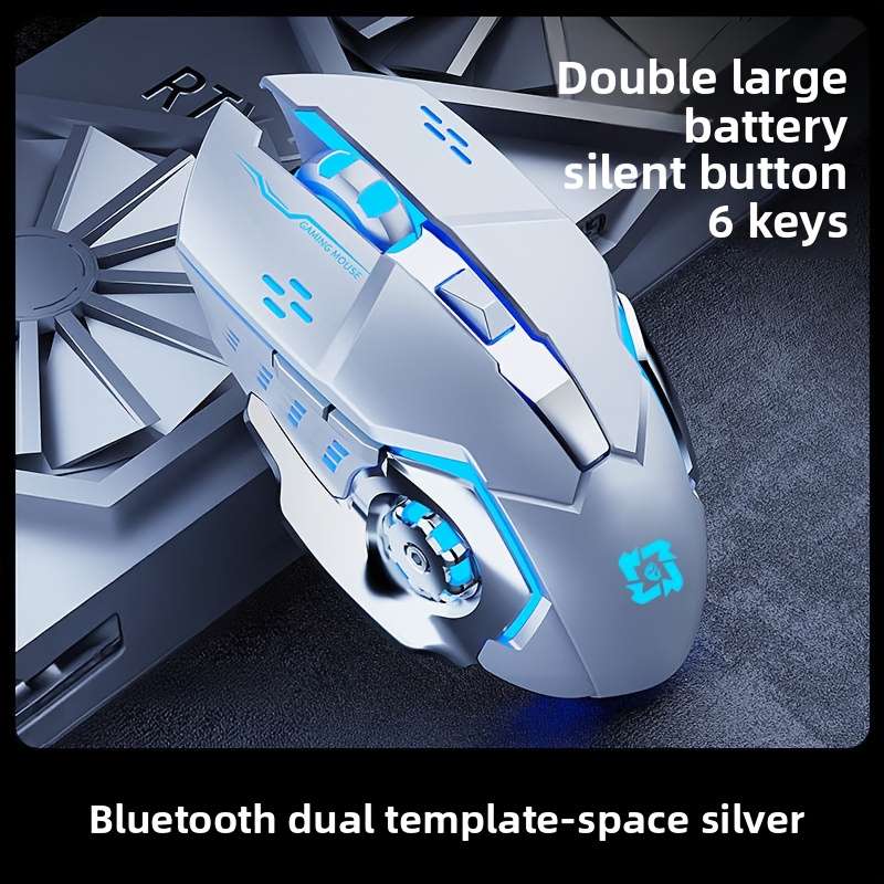 Mouse Color Black Top Version   Dual Mode Charging  Add  2.4G  Add  Light Up