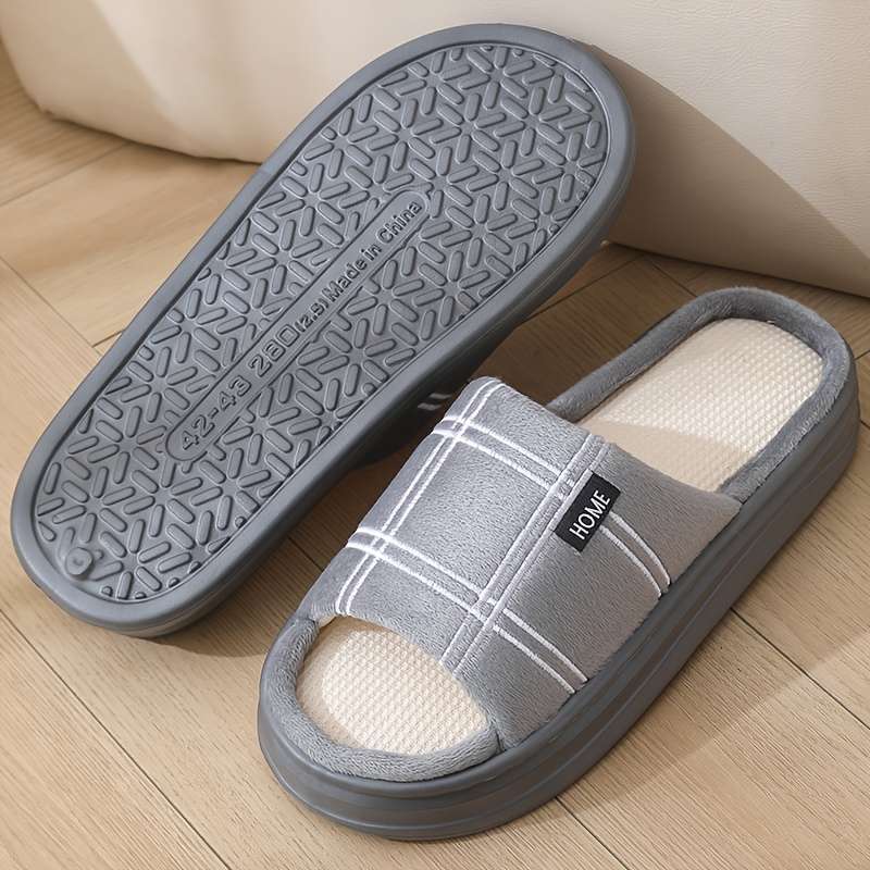 Cotton Slippers Color Grey Sizeuk 6.5-7