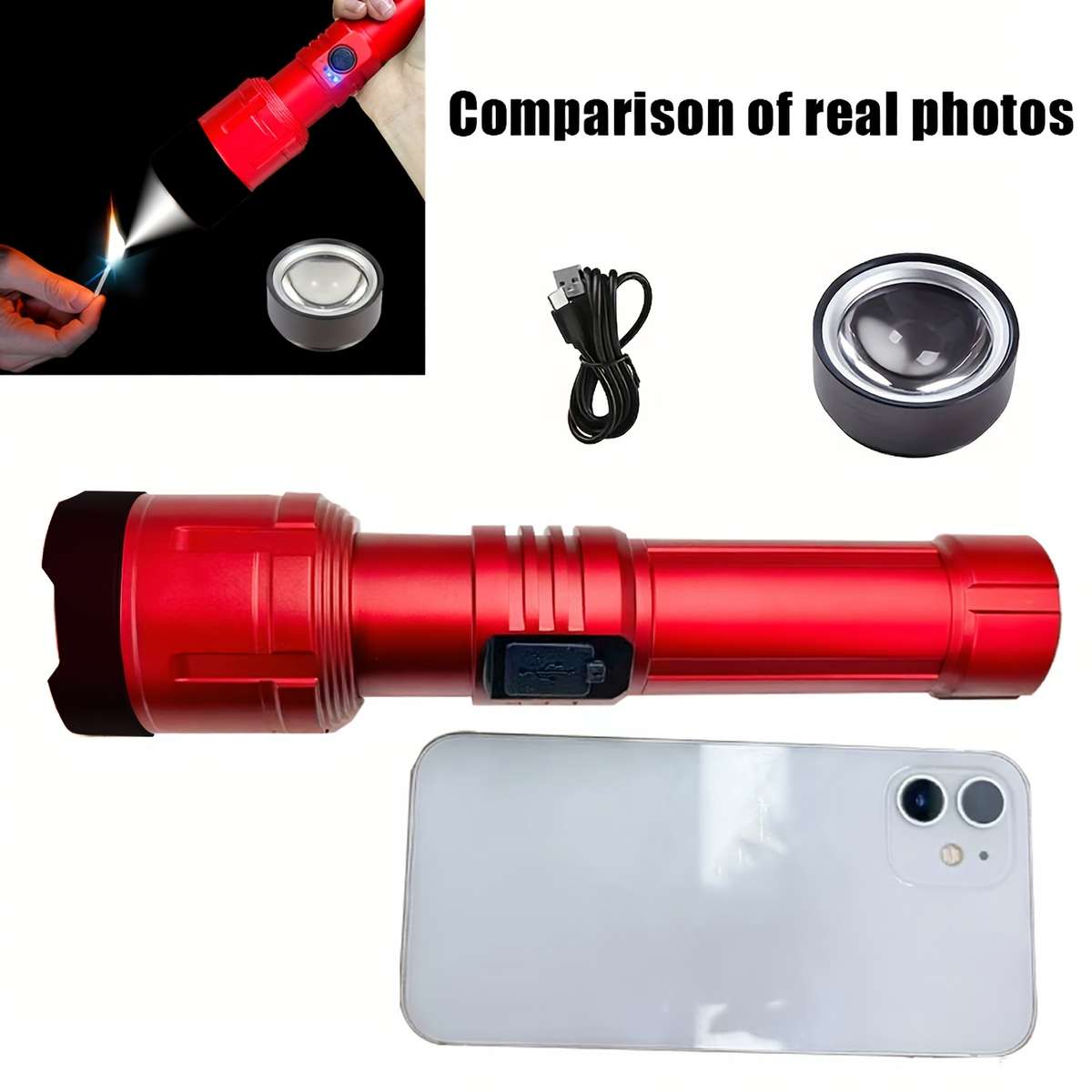 Compact 1Pc Aluminum Alloy Handheld Flashlight Multi Functional Daily Reliable