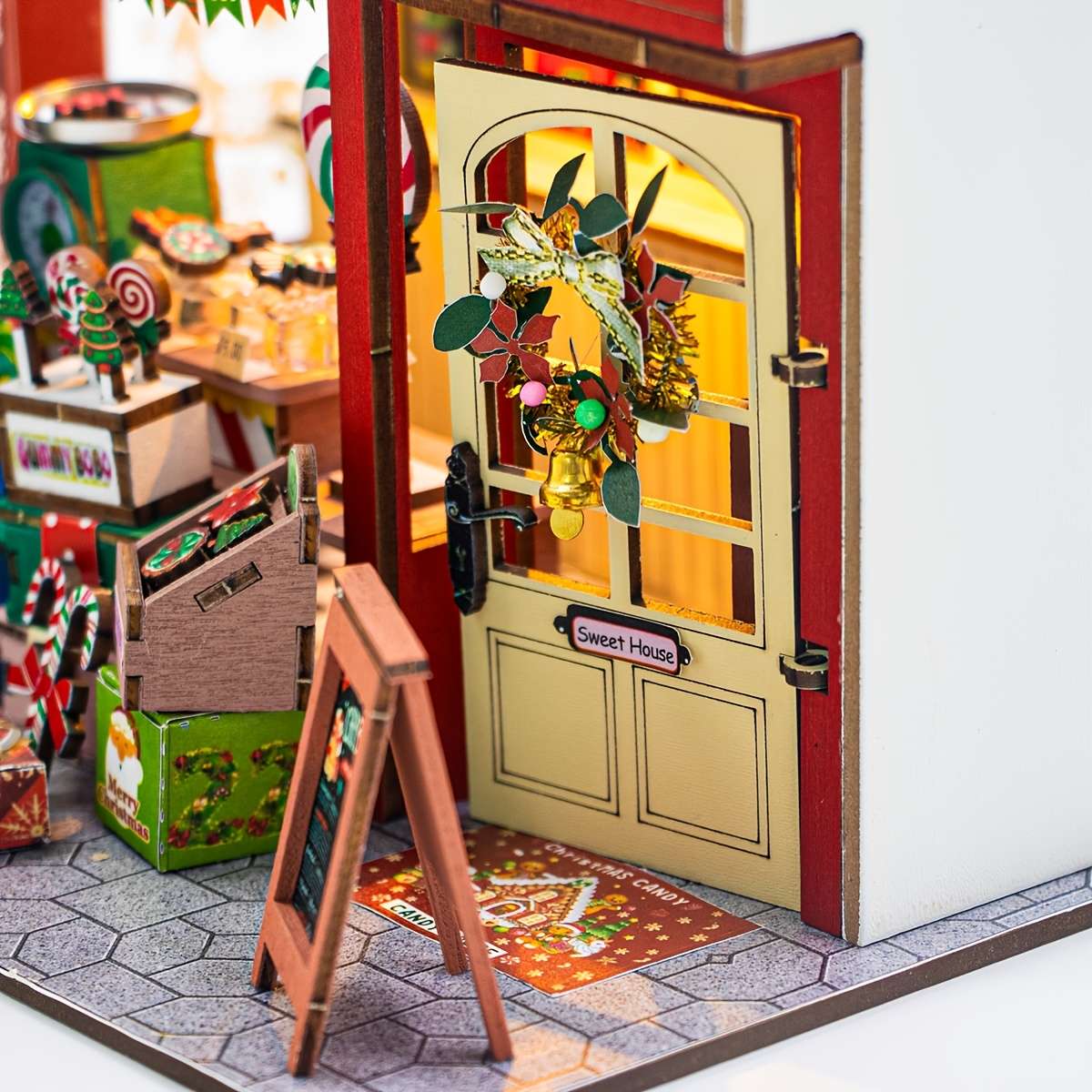 Building Toy Architectural Model Toy Set Items Holiday Season Candy House