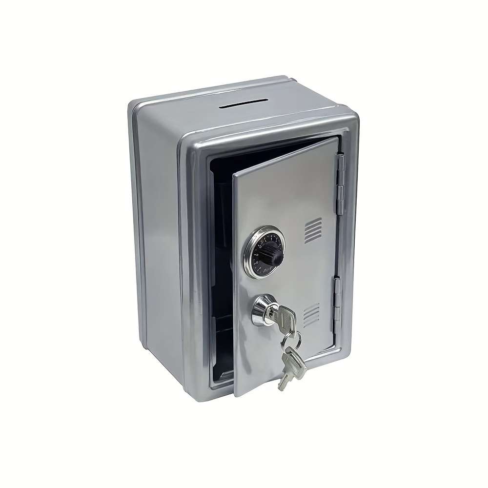 Modern Mini Metal Box With Combination Lock Key Portable Locking Container For