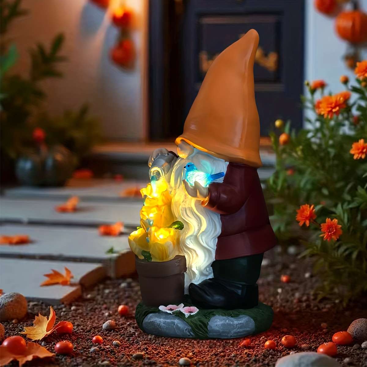 Plush Goblin Figurine With Magic Liquid Glowing Effects Resin Outdoor Tale