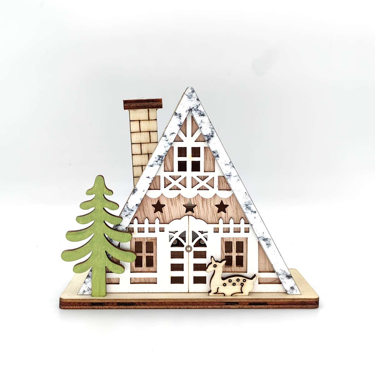 Building Toy Architectural Model Toy Set Items Coffee Colored Small House