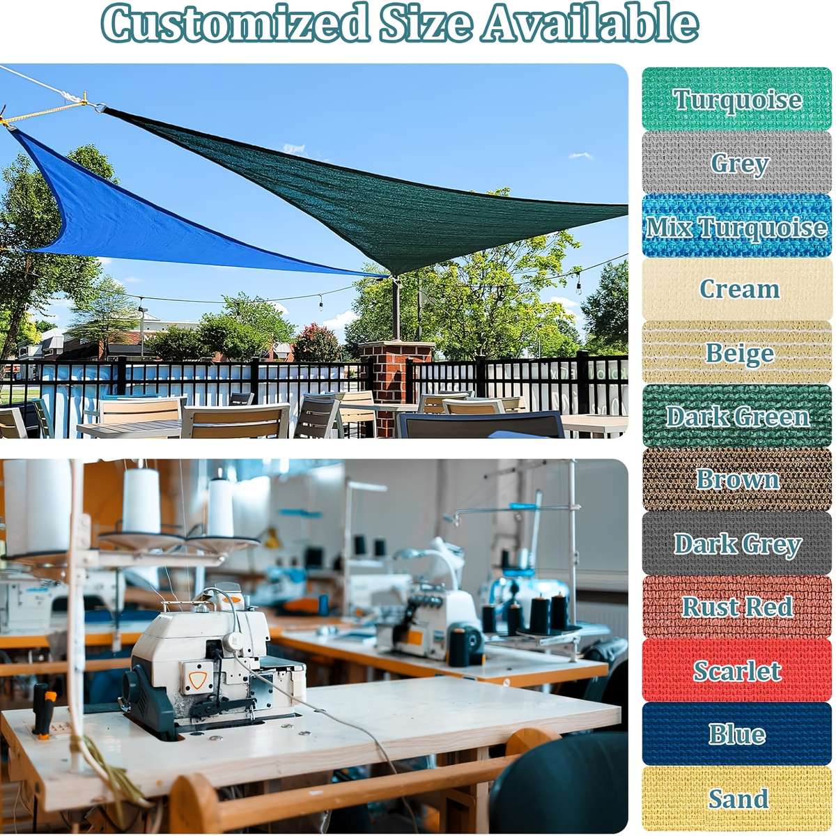 Shade Cloth Size 365*548Cm143.7*215.74In