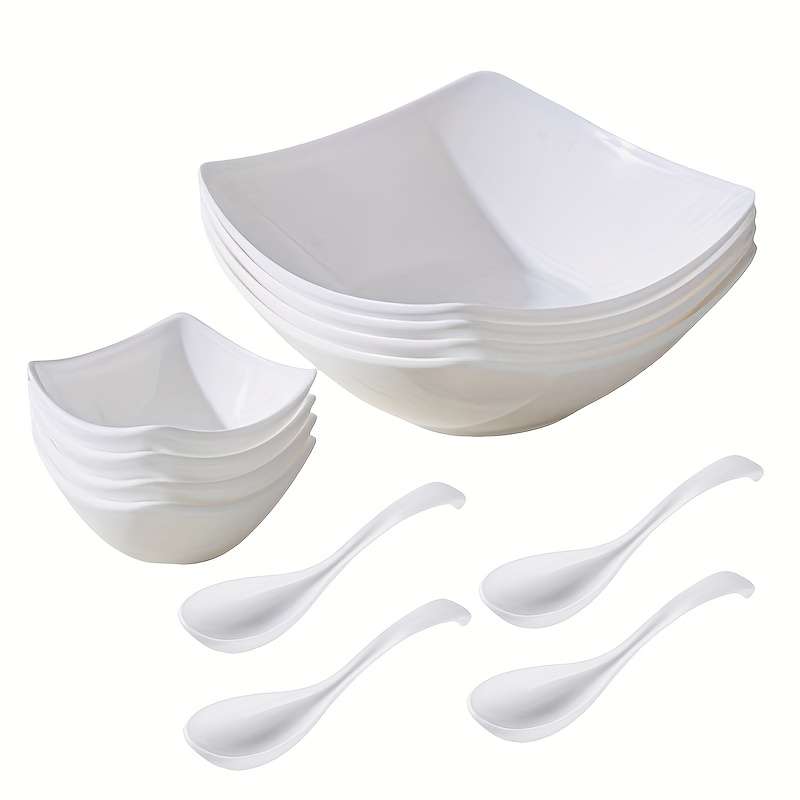 Bowl Items 6Pcs 2 Bowls  2 Plates  2 Spoons