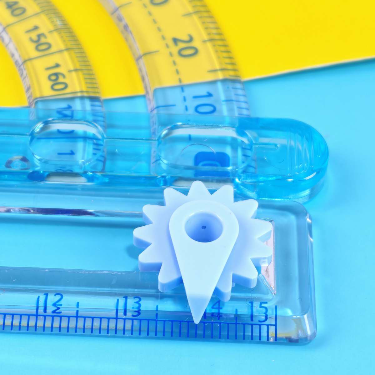 Heavy Duty Ergonomic Classic Elegant Professional Compass Protractor Ruler for