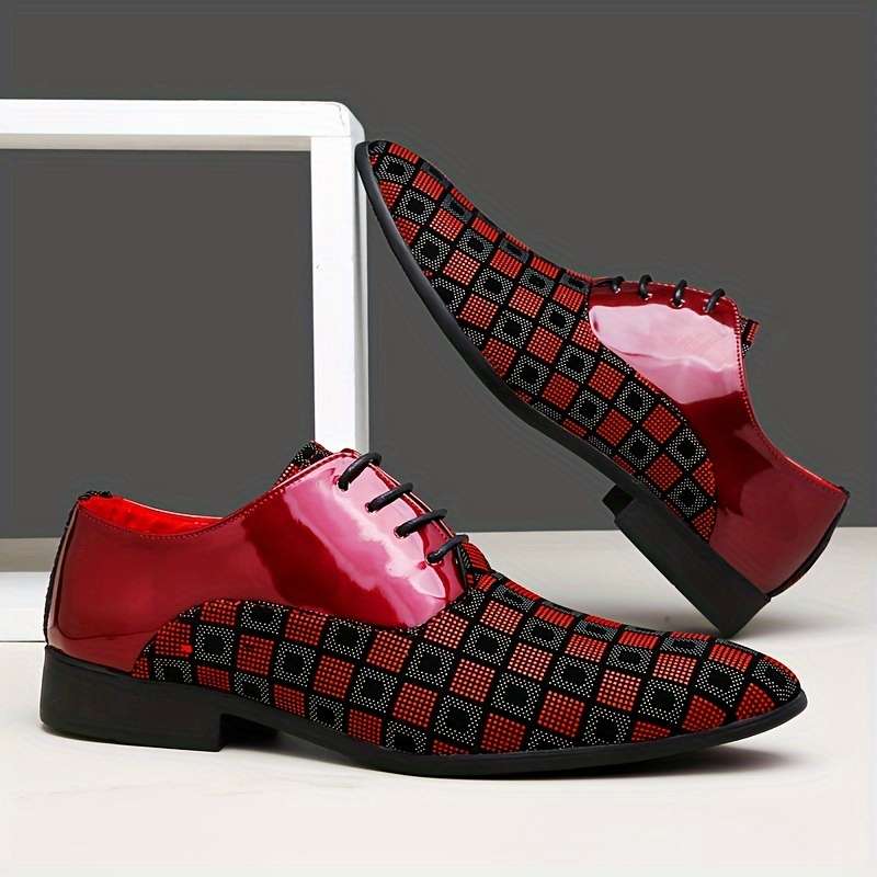 Mens Leather Shoes Color Red Sizeuk 8