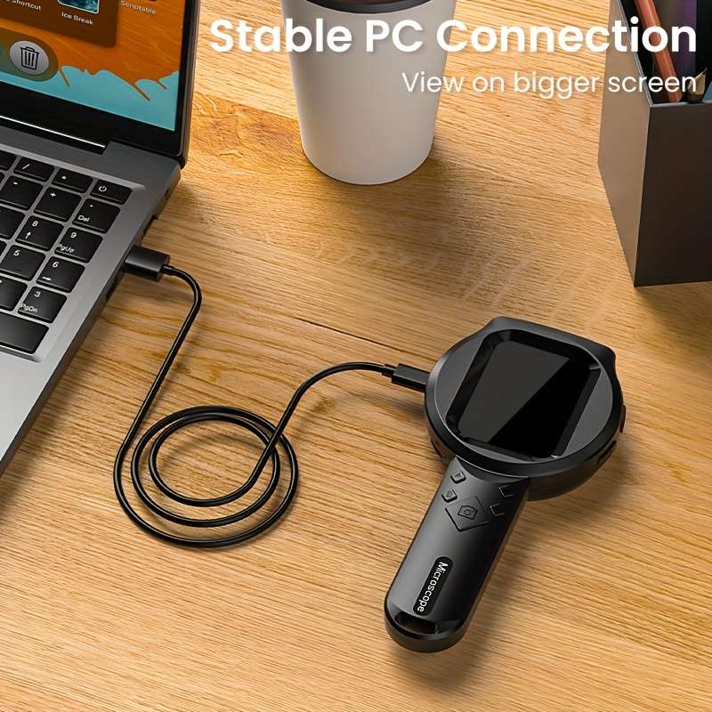 Zealtron 500X Hd Digital Microscope Magnification Portable Handheld Super Black
