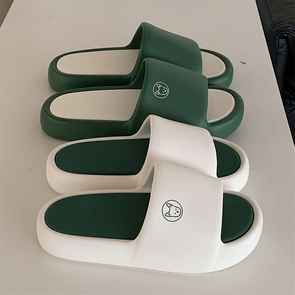 Men Slippers Summer Style Dark Green Size Uk 2.5 To 3