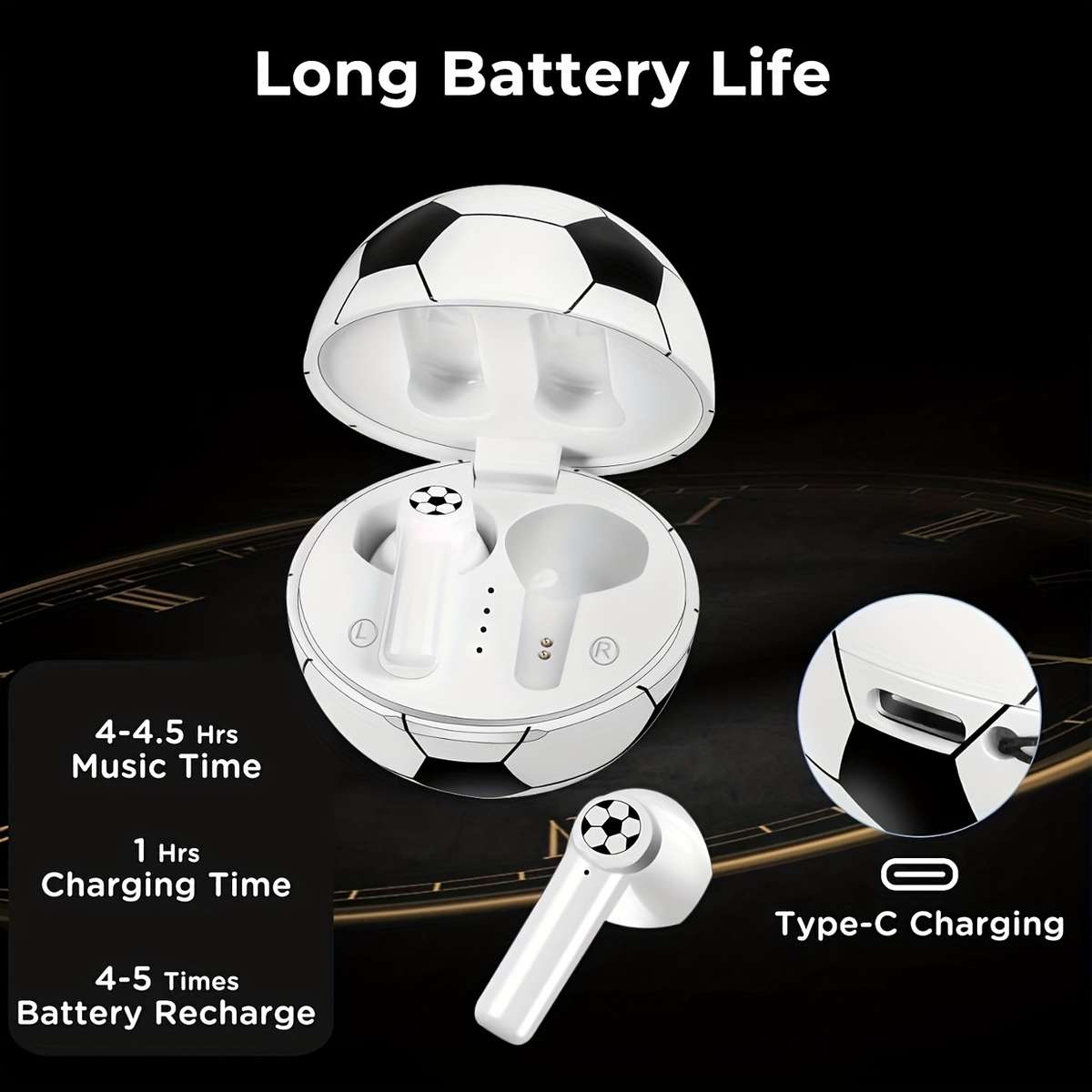 Wireless Headphones   Black