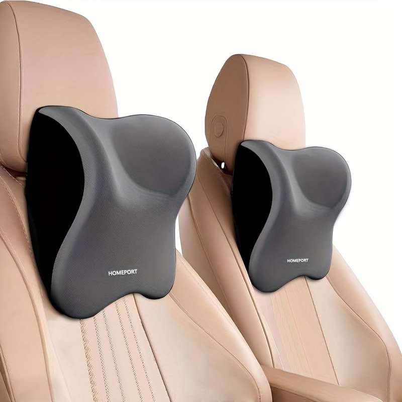 Car Seat Cushion Light Gray 2Pcs