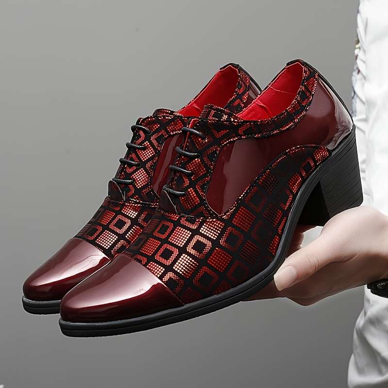 Mens Leather Shoes Color Red Sizeuk 8