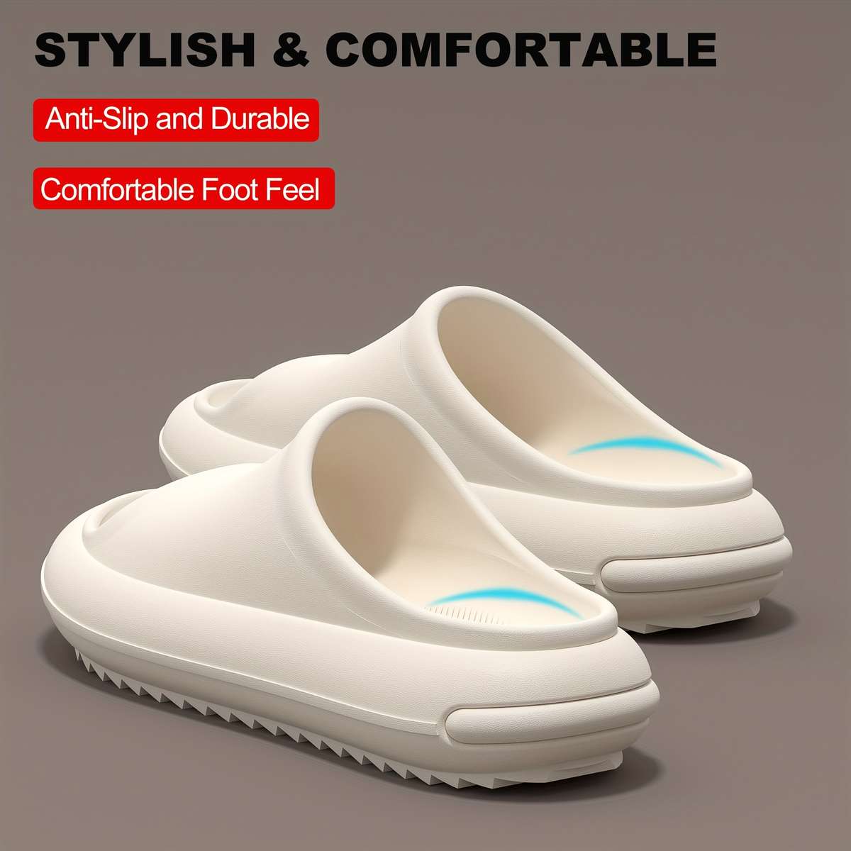 Men Slippers Summer Style White Size Uk 3.5 To 4