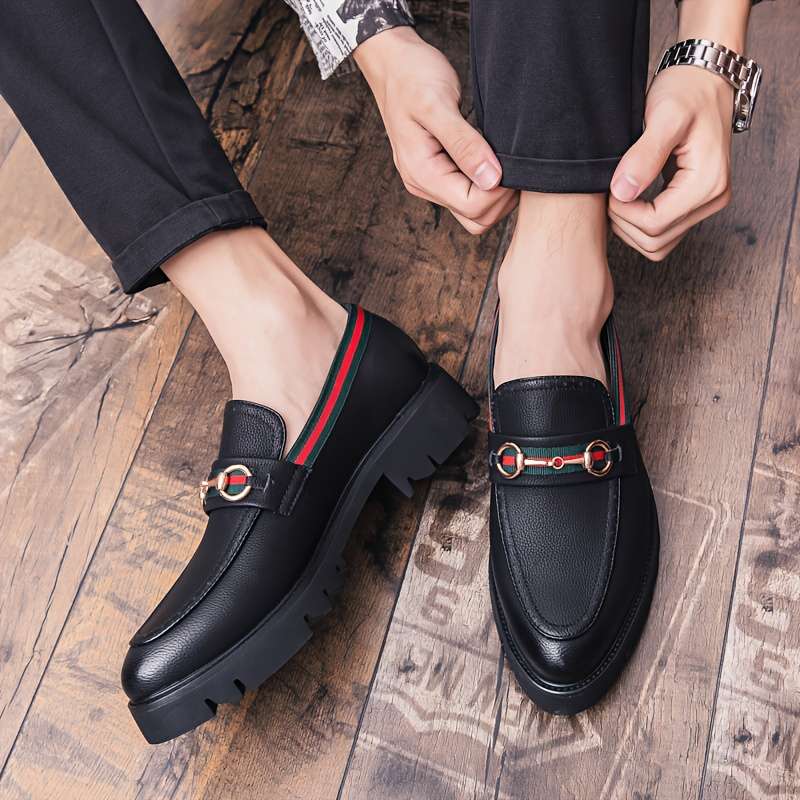Mens Leather Shoes Color Black Sizeuk 5.5
