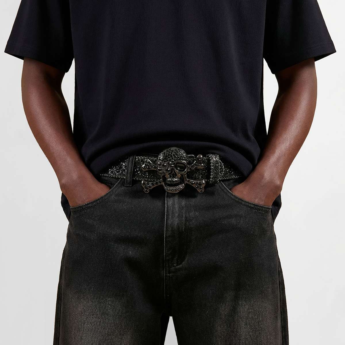 Belt Color Texture Silvery Size 112Cm