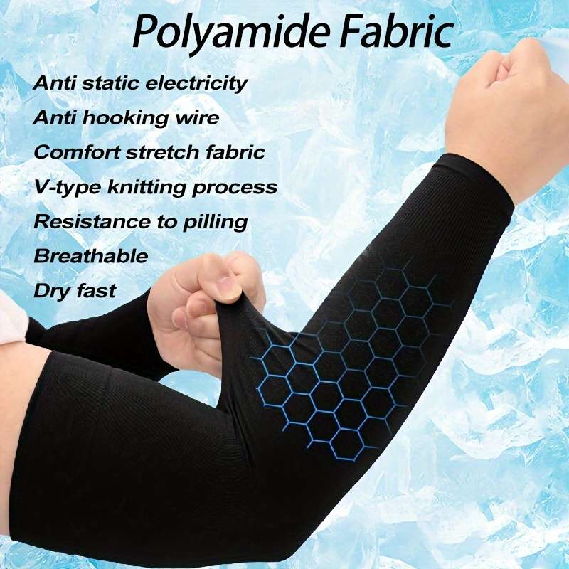 Sunscreen Sleeves Color 7 Pairs Of Black