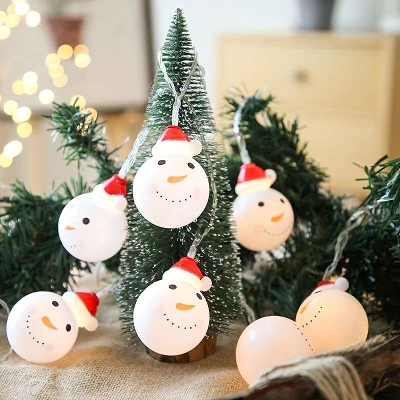 Christmas Lights Warm Light Santa Claus Model 1.5 Meters 10 Lights