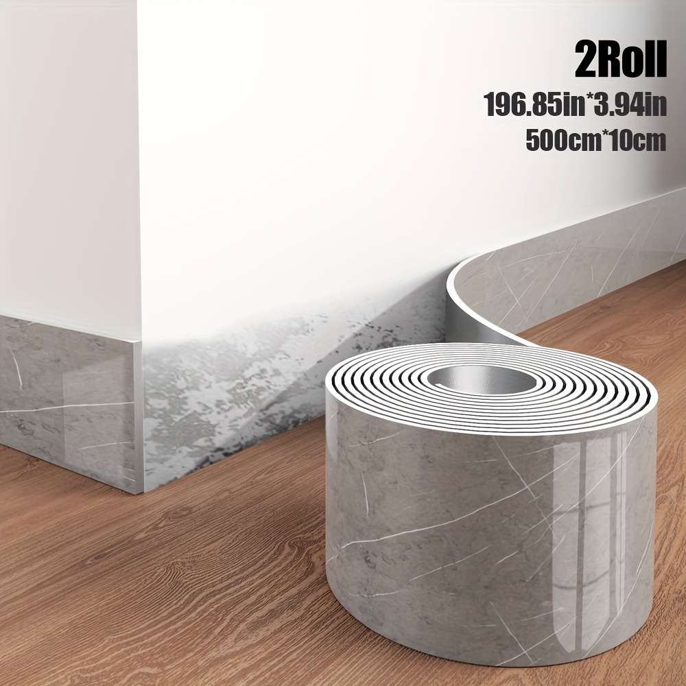 Skirting Board Marble Crack Gray Quantity 2 Rolls