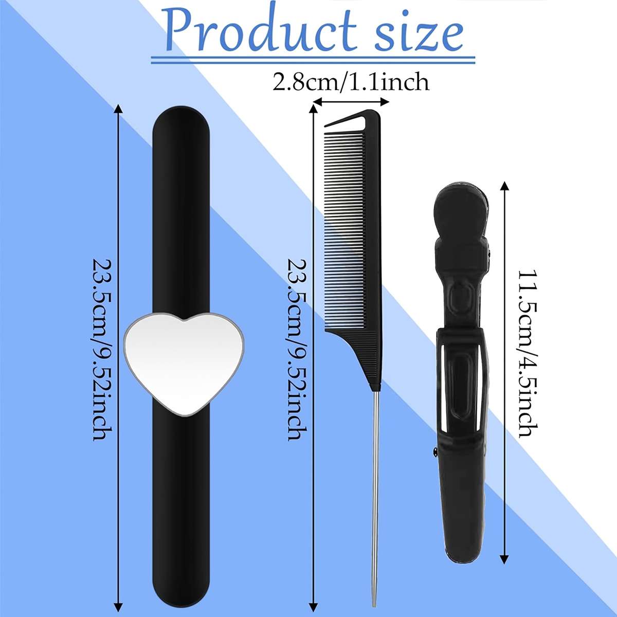 Hair Braiding Products Color Black Items7Pcsheart Watch Set